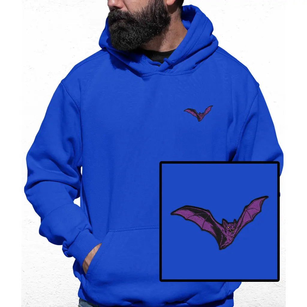 Purple Bat Embroidered Colour Hoodie - Tshirtpark.com