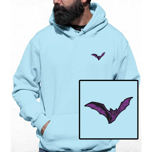 Purple Bat Embroidered Colour Hoodie - Tshirtpark.com