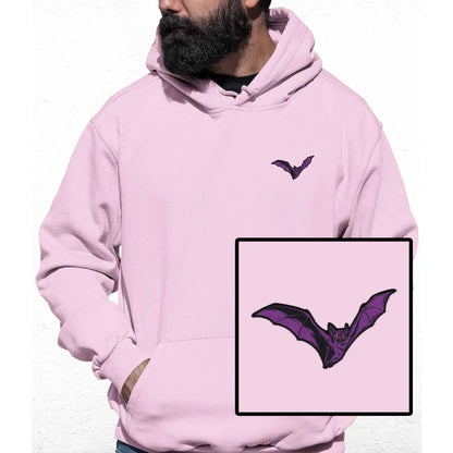 Purple Bat Embroidered Colour Hoodie - Tshirtpark.com