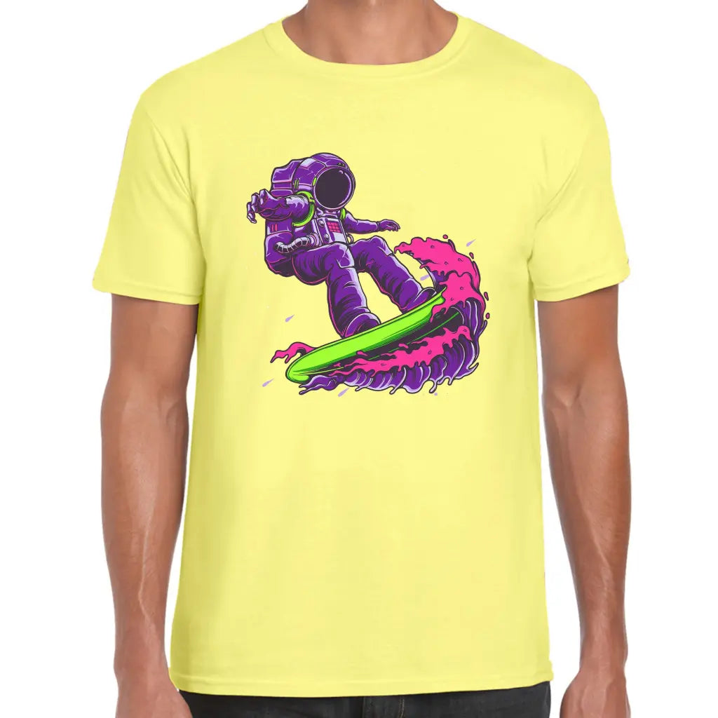 Purple Surfing Astronaut T-Shirt - Tshirtpark.com