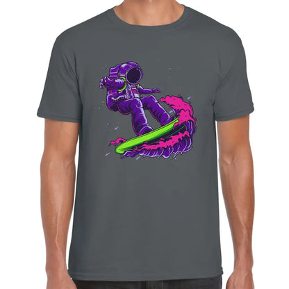 Purple Surfing Astronaut T-Shirt - Tshirtpark.com