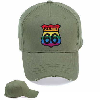 Rainbow Route 66 Cap - Tshirtpark.com