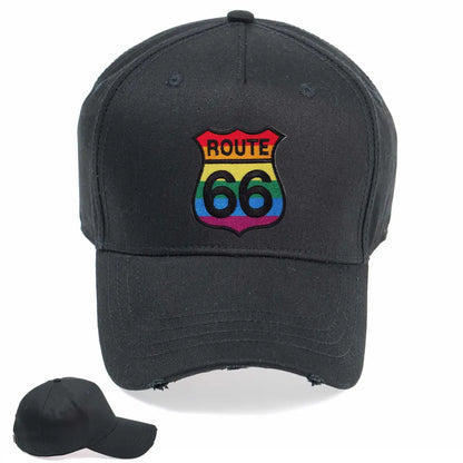 Rainbow Route 66 Cap - Tshirtpark.com