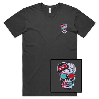 Rapper Skull Embroidered T-Shirt - Tshirtpark.com