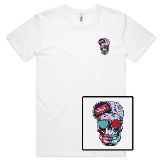 Rapper Skull Embroidered T-Shirt - Tshirtpark.com