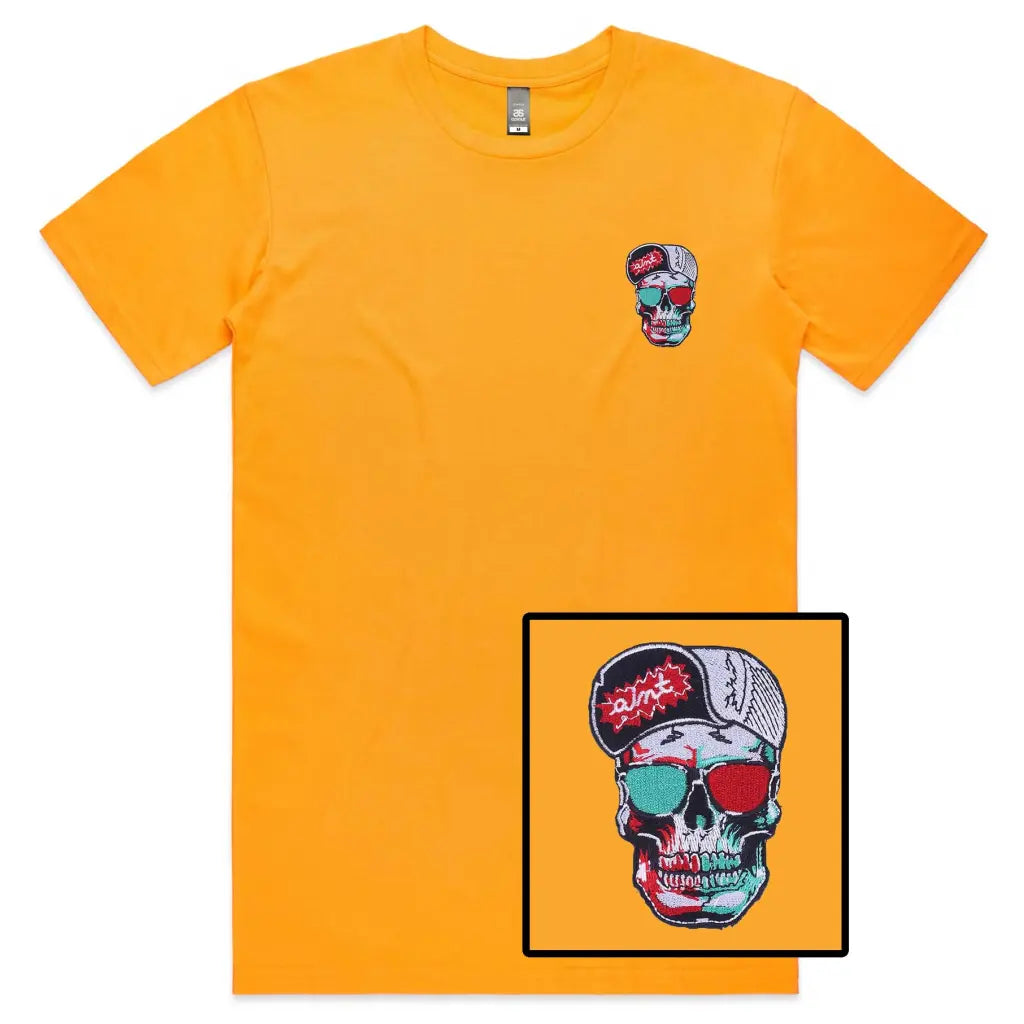 Rapper Skull Embroidered T-Shirt - Tshirtpark.com