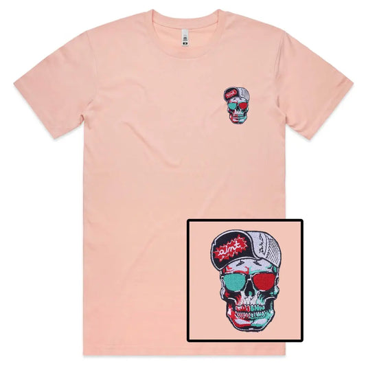 Rapper Skull Embroidered T-Shirt - Tshirtpark.com