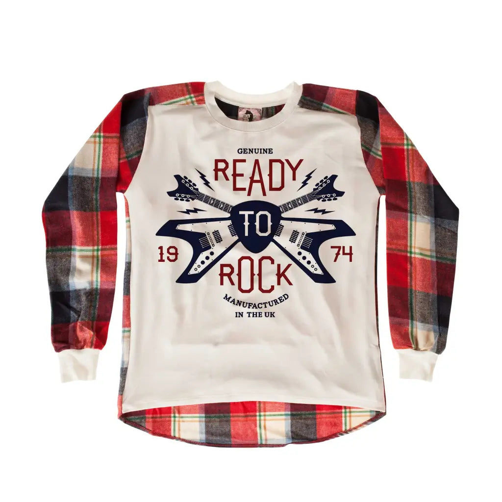 Ready To Rock Chequered SweatShirt - Tshirtpark.com