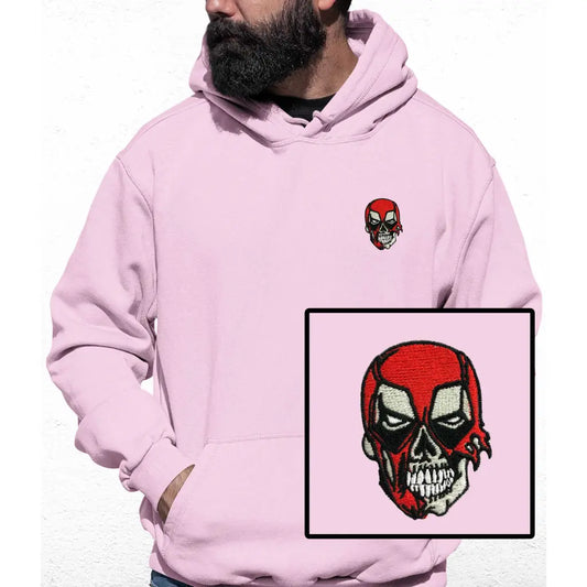 Red Mask Embroidered Colour Hoodie - Tshirtpark.com