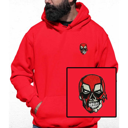 Red Mask Embroidered Colour Hoodie - Tshirtpark.com