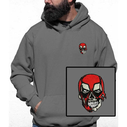 Red Mask Embroidered Colour Hoodie - Tshirtpark.com