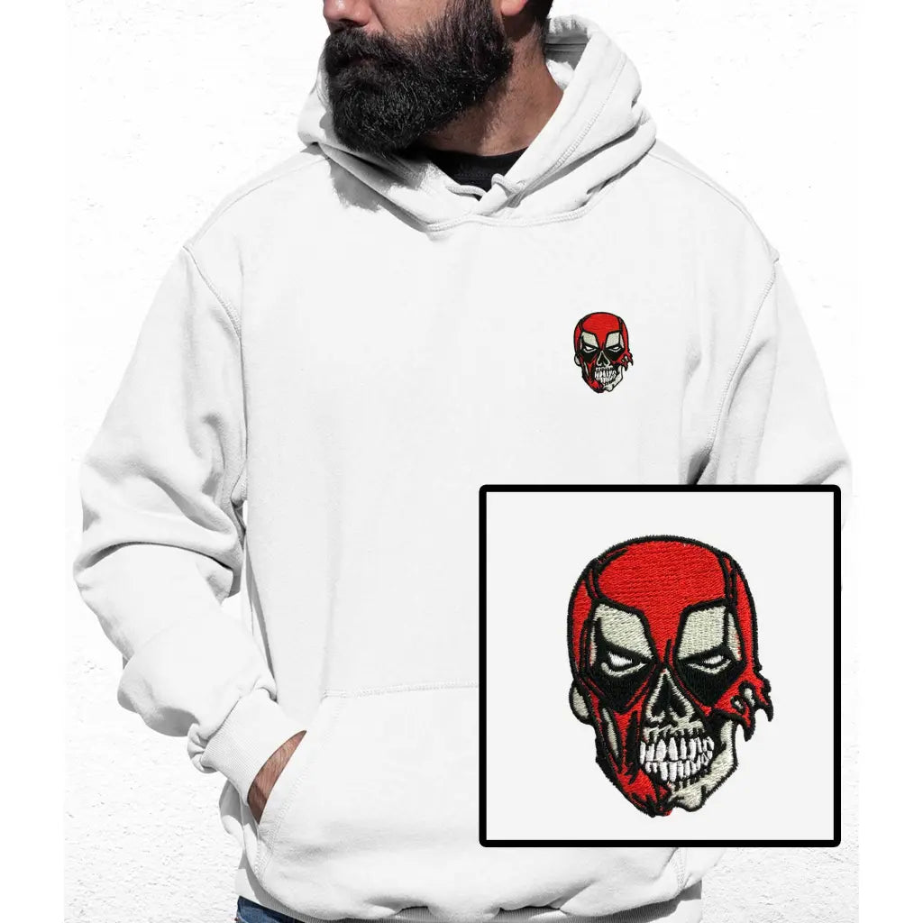 Red Mask Embroidered Colour Hoodie - Tshirtpark.com