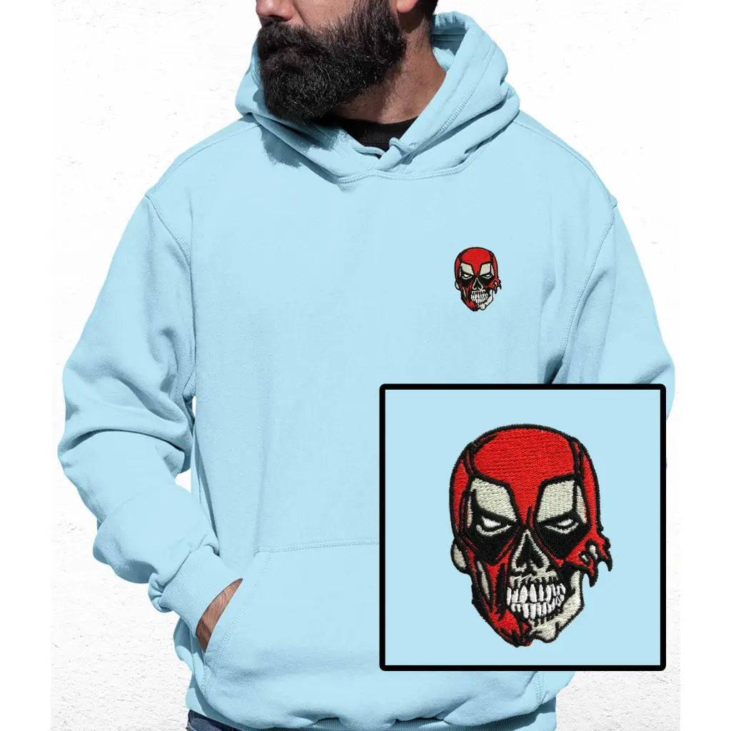 Red Mask Embroidered Colour Hoodie - Tshirtpark.com