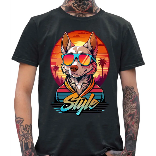 Retro Style Dog T-Shirt - Tshirtpark.com