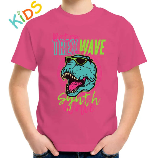 Retro Trex Wave Kids T-shirt - Tshirtpark.com