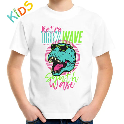 Retro Trex Wave Kids T-shirt - Tshirtpark.com