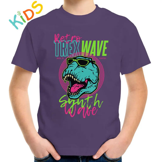 Retro Trex Wave Kids T-shirt - Tshirtpark.com