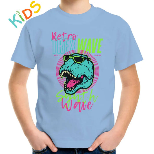 Retro Trex Wave Kids T-shirt - Tshirtpark.com