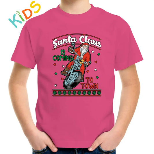 Rider Santa Claus Kids T-shirt - Tshirtpark.com