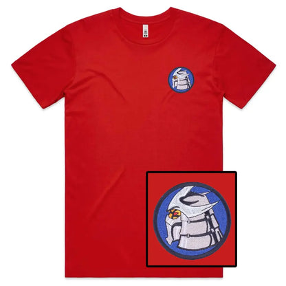 Robot Circle Embroidered T-Shirt - Tshirtpark.com