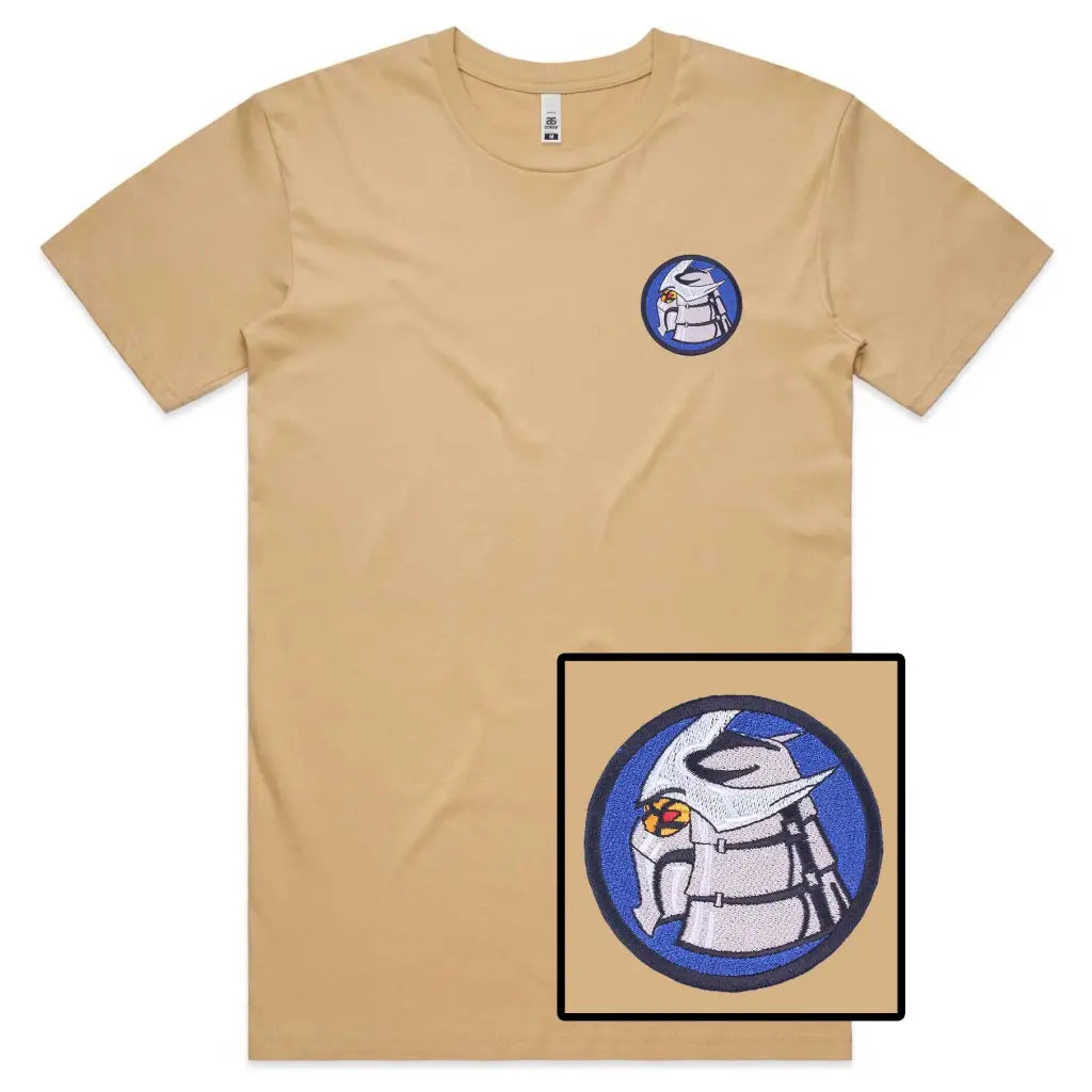 Robot Circle Embroidered T-Shirt - Tshirtpark.com