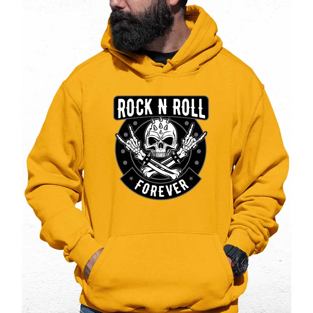 Rock And Roll Forever Skull Colour Hoodie - Tshirtpark.com