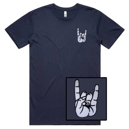 Rock Hand Embroidered T-Shirt - Tshirtpark.com