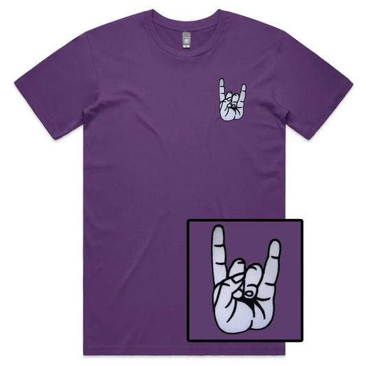 Rock Hand Embroidered T-Shirt - Tshirtpark.com