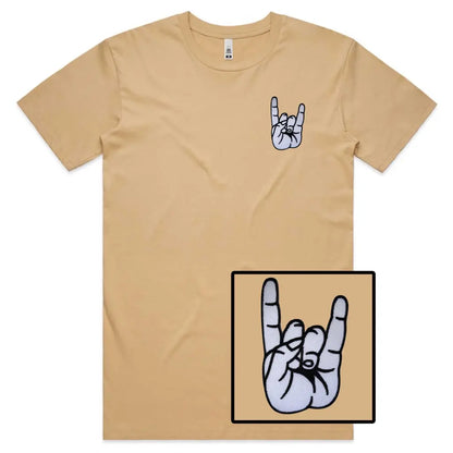Rock Hand Embroidered T-Shirt - Tshirtpark.com