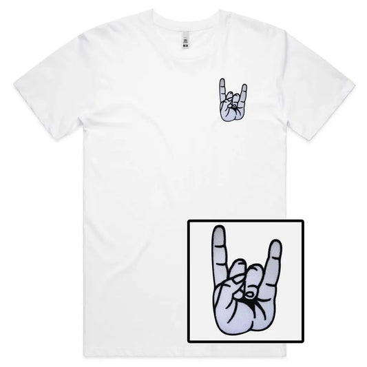 Rock Hand Embroidered T-Shirt - Tshirtpark.com