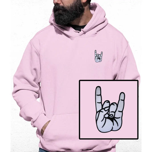 Rock Hands Embroidered Colour Hoodie - Tshirtpark.com