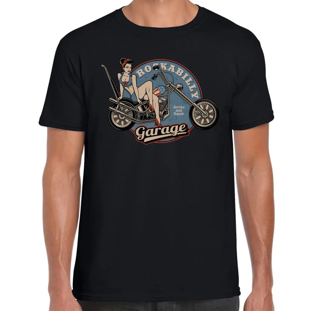 Rockabilly Pinup Garage T-Shirt - Tshirtpark.com
