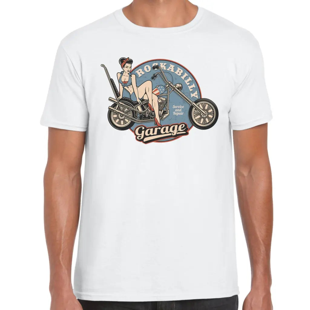 Rockabilly Pinup Garage T-Shirt - Tshirtpark.com