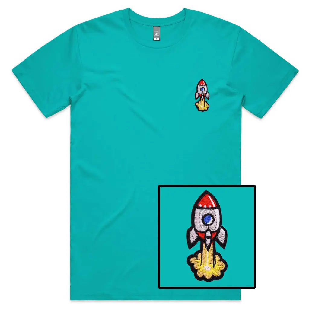 Rocket Embroidered T-Shirt - Tshirtpark.com