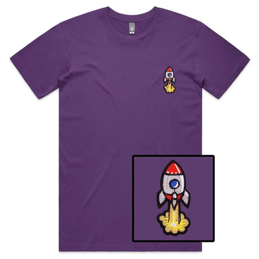 Rocket Embroidered T-Shirt - Tshirtpark.com