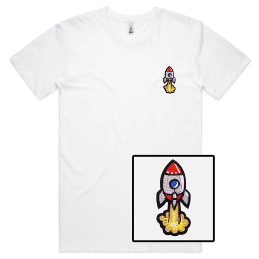 Rocket Embroidered T-Shirt - Tshirtpark.com