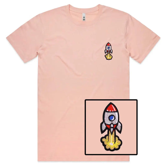 Rocket Embroidered T-Shirt - Tshirtpark.com