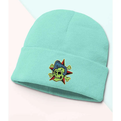 Rocking Green Skull Beanie - Tshirtpark.com