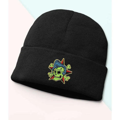 Rocking Green Skull Beanie - Tshirtpark.com