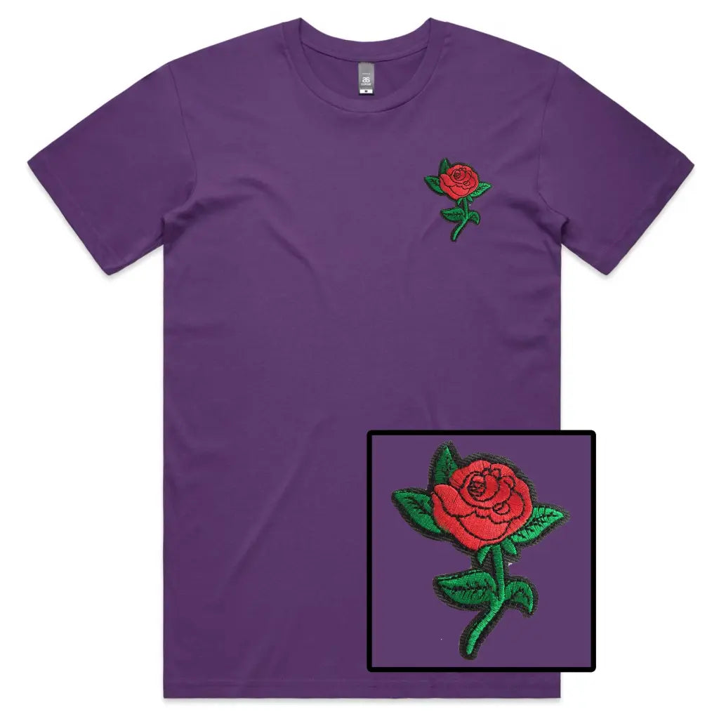 Rose Embroidered T-Shirt - Tshirtpark.com