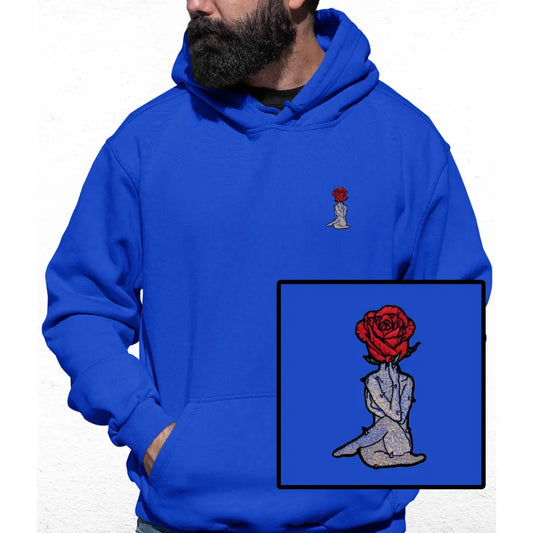 Rose Head Embroidered Colour Hoodie - Tshirtpark.com