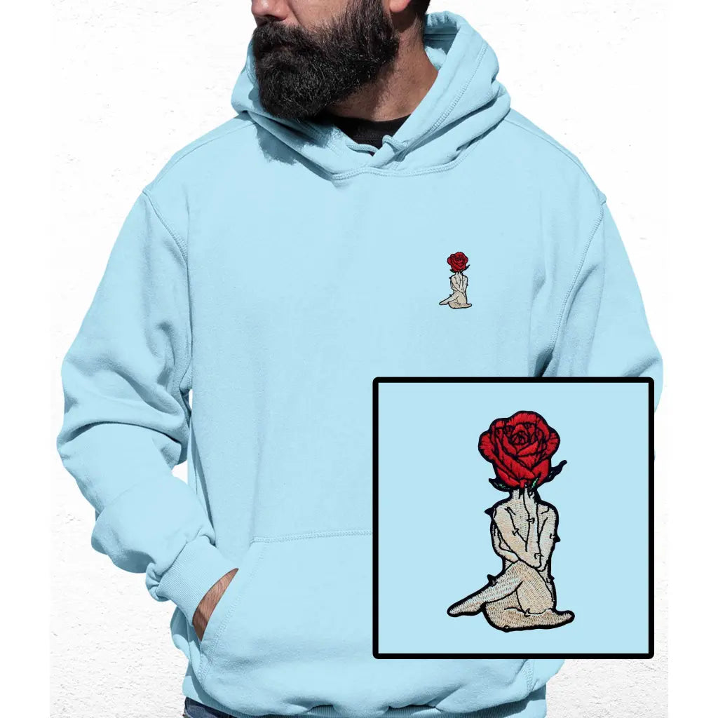 Rose Head Embroidered Colour Hoodie - Tshirtpark.com