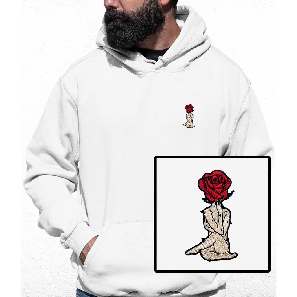 Rose Head Embroidered Colour Hoodie - Tshirtpark.com