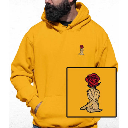 Rose Head Embroidered Colour Hoodie - Tshirtpark.com