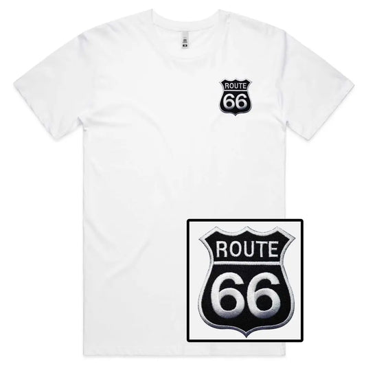 Route 66 Embroidered T-Shirt - Tshirtpark.com