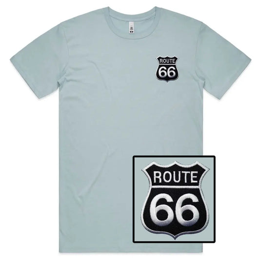 Route 66 Embroidered T-Shirt - Tshirtpark.com