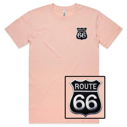 Route 66 Embroidered T-Shirt - Tshirtpark.com