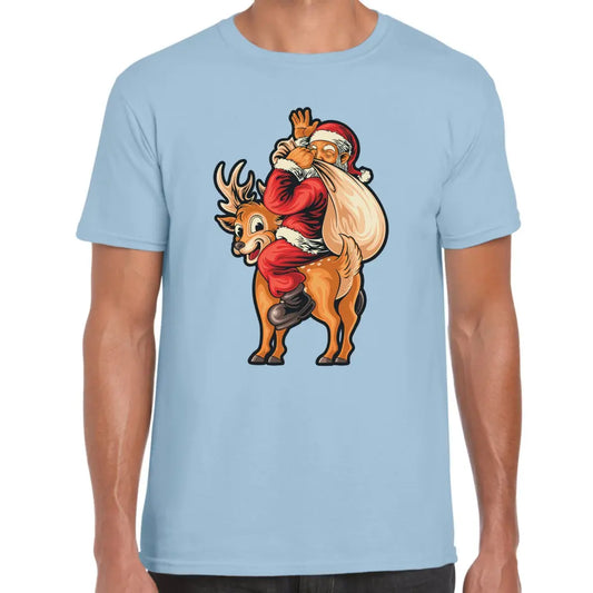 Santa & Deer T-Shirt - Tshirtpark.com