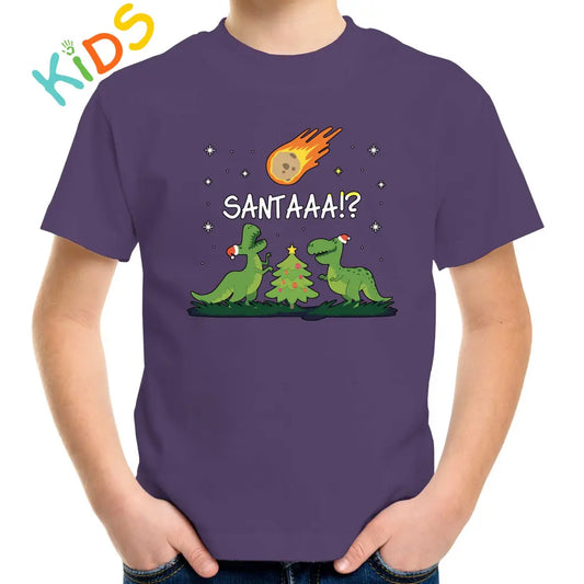 Santa Dino Kids T-shirt - Tshirtpark.com