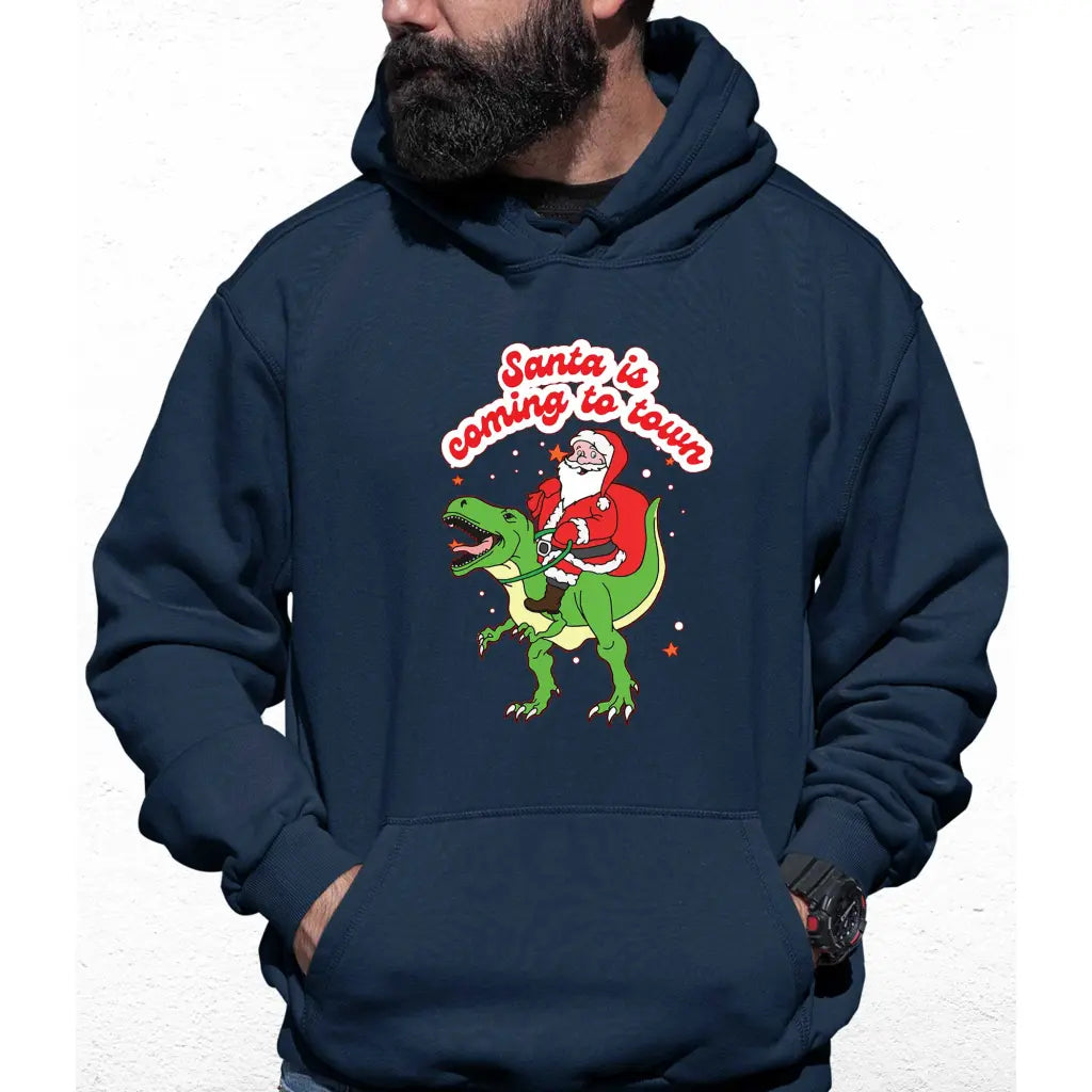 Santa Is coming To Town Colour Hoodie - Tshirtpark.com